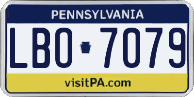 PA license plate LBO7079