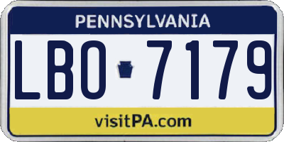 PA license plate LBO7179