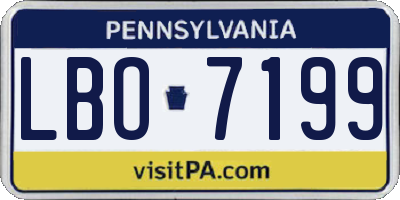 PA license plate LBO7199
