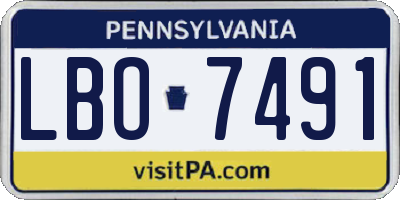 PA license plate LBO7491