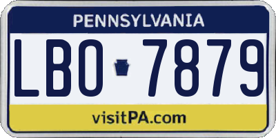 PA license plate LBO7879