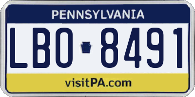 PA license plate LBO8491