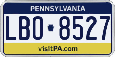 PA license plate LBO8527