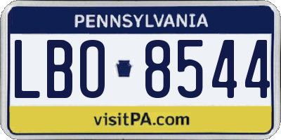 PA license plate LBO8544