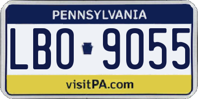 PA license plate LBO9055