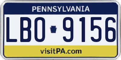 PA license plate LBO9156