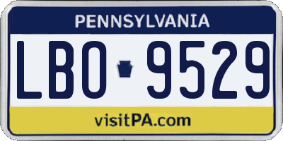 PA license plate LBO9529
