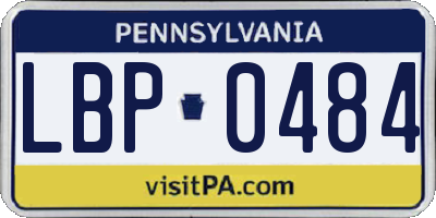 PA license plate LBP0484