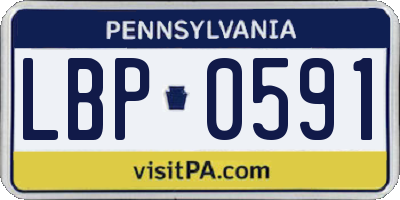PA license plate LBP0591