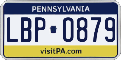 PA license plate LBP0879