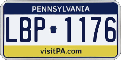 PA license plate LBP1176