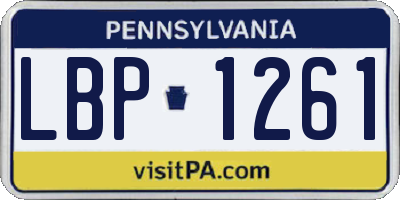 PA license plate LBP1261