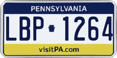 PA license plate LBP1264