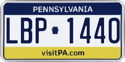 PA license plate LBP1440