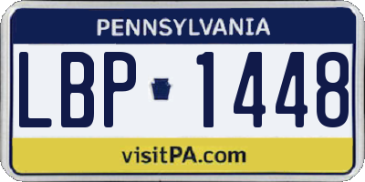 PA license plate LBP1448
