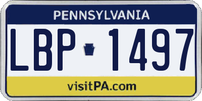 PA license plate LBP1497