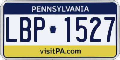PA license plate LBP1527