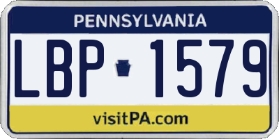 PA license plate LBP1579