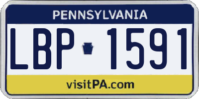 PA license plate LBP1591