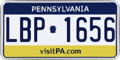 PA license plate LBP1656