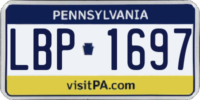 PA license plate LBP1697