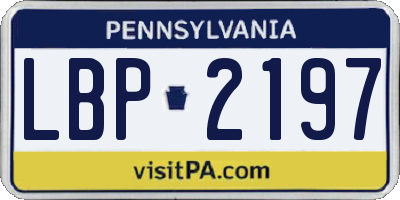 PA license plate LBP2197