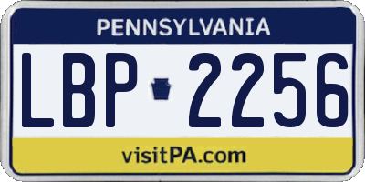 PA license plate LBP2256