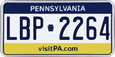 PA license plate LBP2264