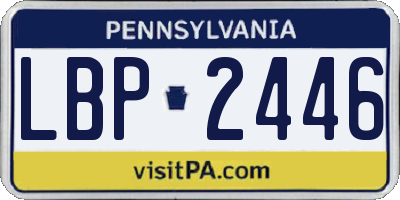 PA license plate LBP2446