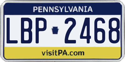 PA license plate LBP2468