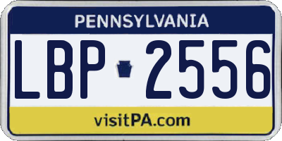 PA license plate LBP2556
