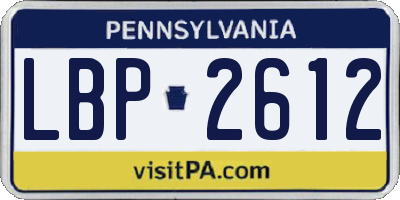 PA license plate LBP2612