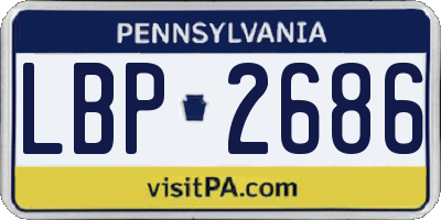PA license plate LBP2686