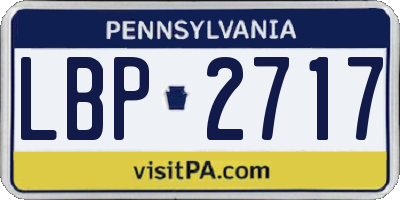PA license plate LBP2717