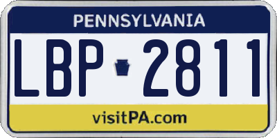 PA license plate LBP2811