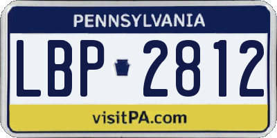 PA license plate LBP2812