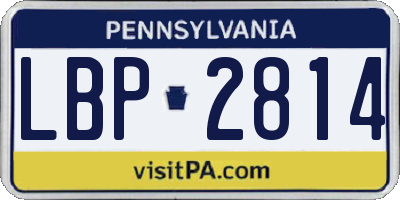 PA license plate LBP2814