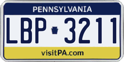PA license plate LBP3211