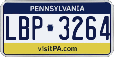 PA license plate LBP3264