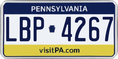 PA license plate LBP4267