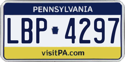 PA license plate LBP4297