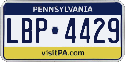 PA license plate LBP4429