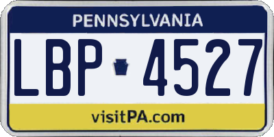 PA license plate LBP4527