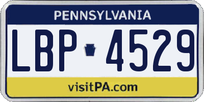 PA license plate LBP4529