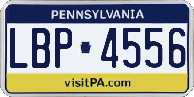 PA license plate LBP4556