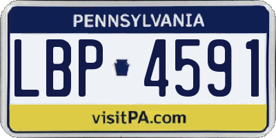PA license plate LBP4591