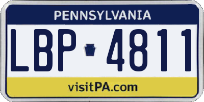 PA license plate LBP4811