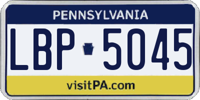 PA license plate LBP5045