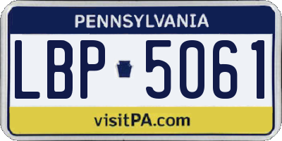 PA license plate LBP5061