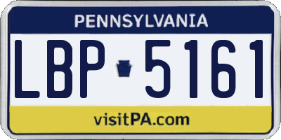 PA license plate LBP5161